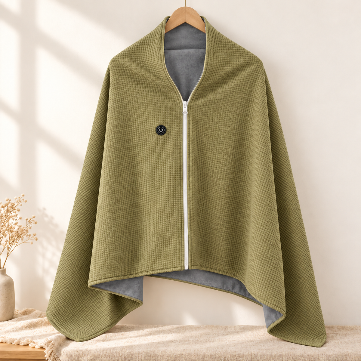 Manta Nuvarea sin capucha · Verde oliva
